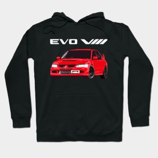 Mitsubishi EVO 8 Rally Red Hoodie